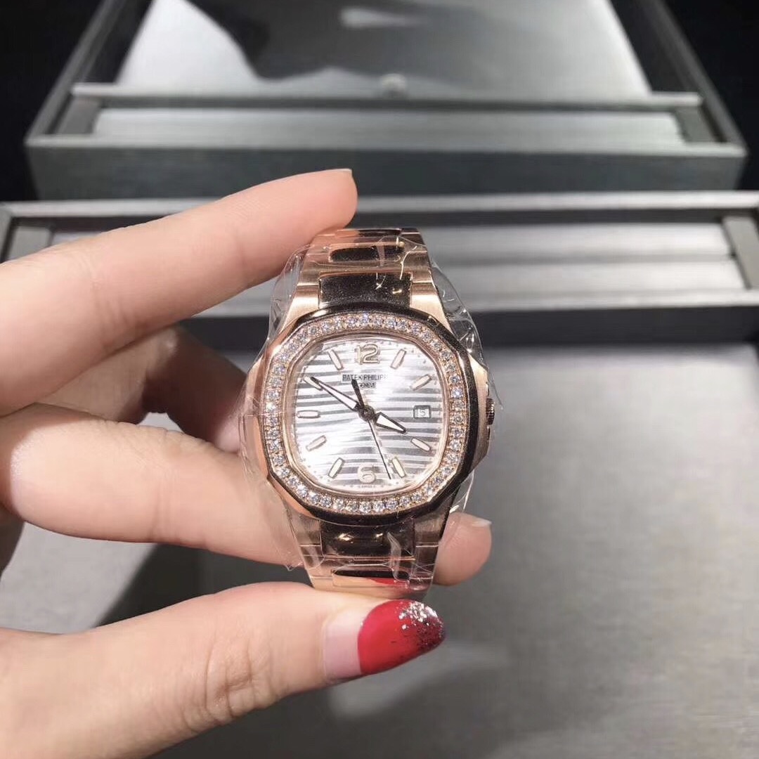 Patek Philippe Nautilus 18k Gold Diamond Watch Custom Made