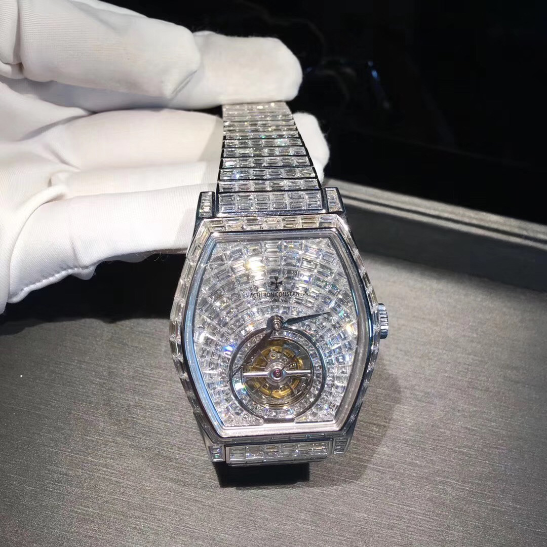 Vacheron Constantin Malte 18k Gold Full Diamond Watch Custom Made